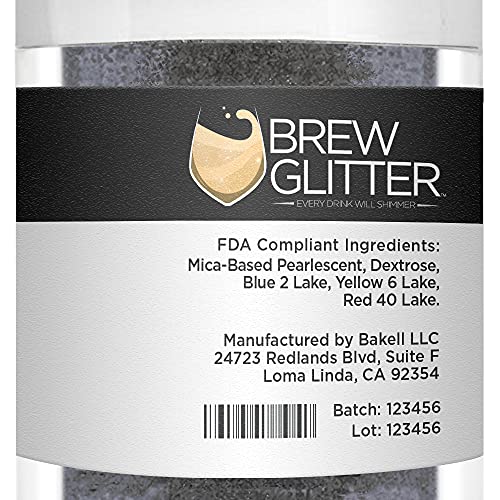 Black Shimmer BREW GLITTER Edible Glitter For Drinks