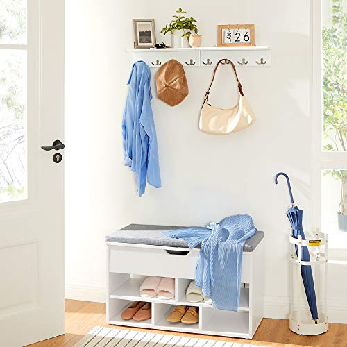 Wall Mounted Coat Rack with Shelf