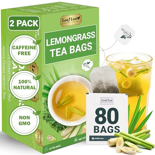 Premium Lemongrass Herbal Tea Bags (80 Count)