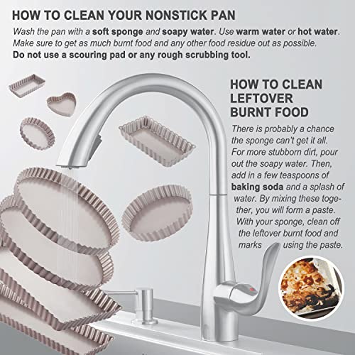 9.5 Inch Round Tart Pan with Removable Loose Bottom