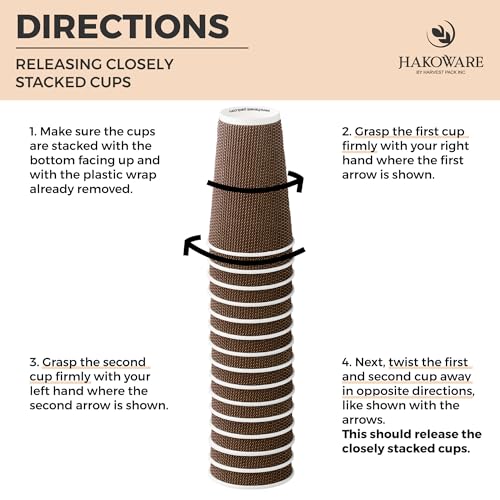 16 oz Disposable Paper Coffee Cups with Lids Insulated Double (85 Count)