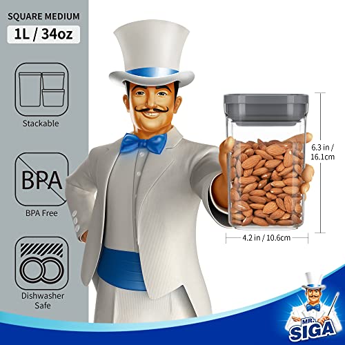 4 Pack Airtight Food Storage Container Set for Pantry Organization (4 Count)