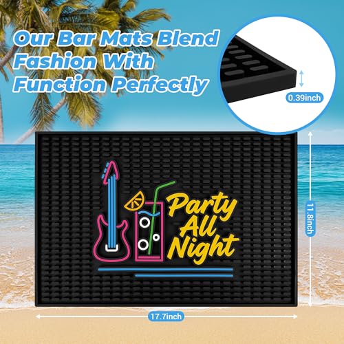 Neon Tiki Black Bar Mat 18 x 12 Inch