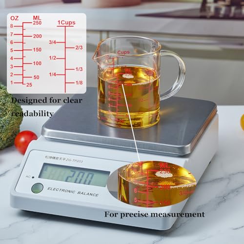 Ackers Mirror Graduated Glass Measuring Cup