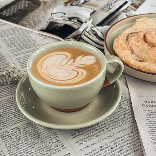 Mora Ceramic Latte Art Mug With Saucer