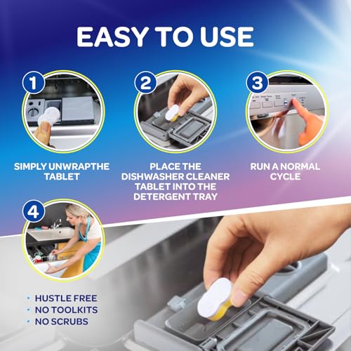 Dishwasher Cleaner and Deodorizer Tablets (12 Count)