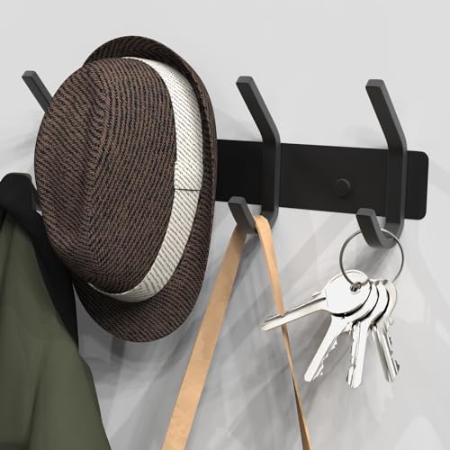 Wall Hooks Heavy Duty Aluminum Towel Hooks for Hanging Coat (2 Count)
