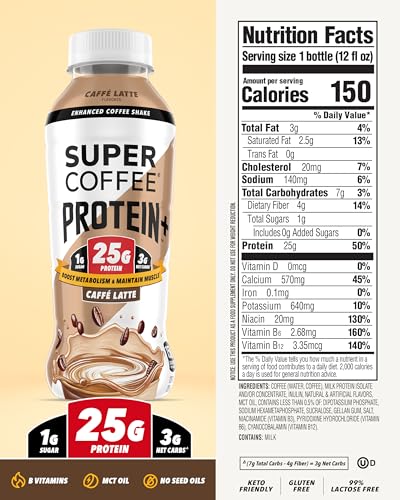 Protein+ Caffe Latte Protein Coffee (12 Fl Oz)