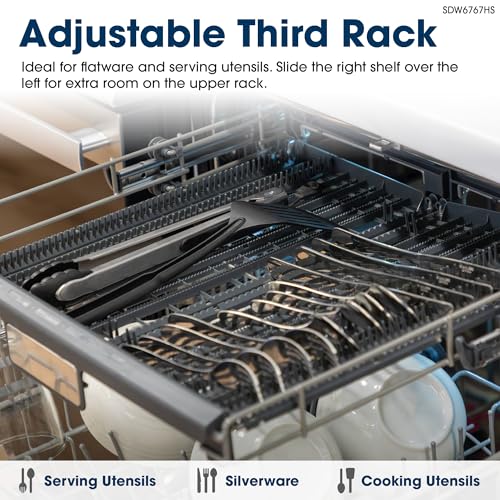 SDW6767HS Smart Dishwasher Works with Alexa. Includes LED Interior lights