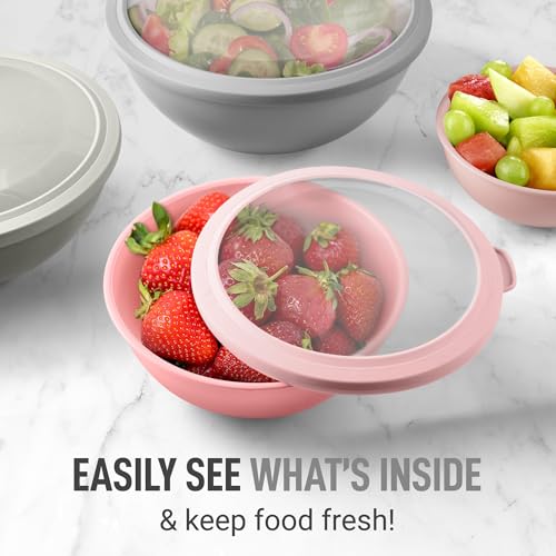 12 Piece Plastic Mixing Bowls with Lids Set (452.48 Count)