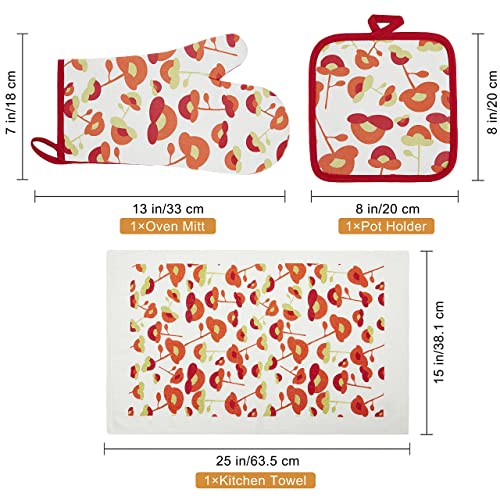 Oven Mitts and Potholders Dish Towles Set 100% Cotton for Perfect for Gifting (16 Ounce)