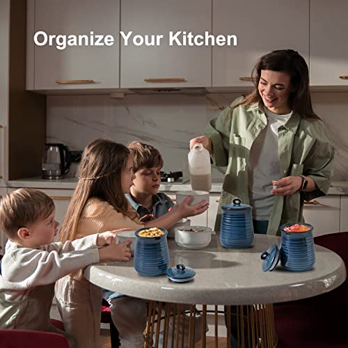 Ceramic Food Storage Jars Set of 3 (25 Ounce)