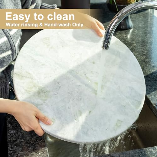 16" Light Gray Marble Stone Cutting Board