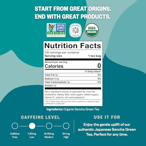 Organic Sencha Green Tea (100 Count)