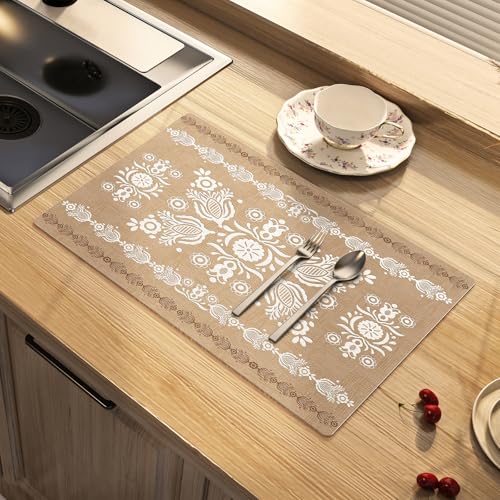 Moroccan Dish Drying Mat Absorbent Coffee Mat