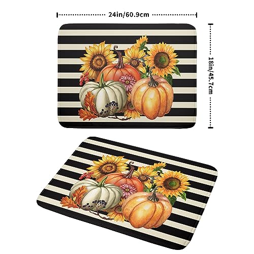 Sunflower Pumpkin Dish Drying Mat for Kitchen Counter