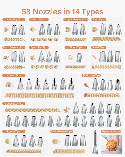 230 Cake Decorating Kit Baking Supplies for Beginner & Professional