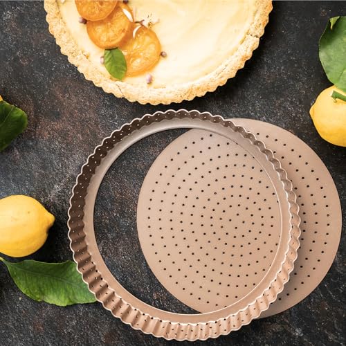 9 inch Tart Pan with Removable Bottom Nonstick