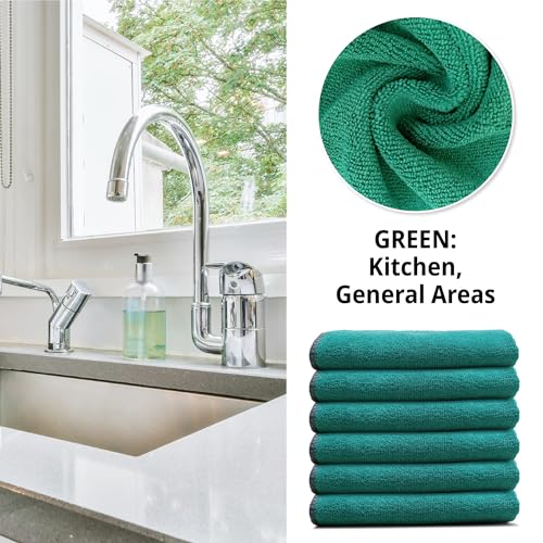 Premium Microfiber Cleaning Cloth 16"x16" (12 Count)
