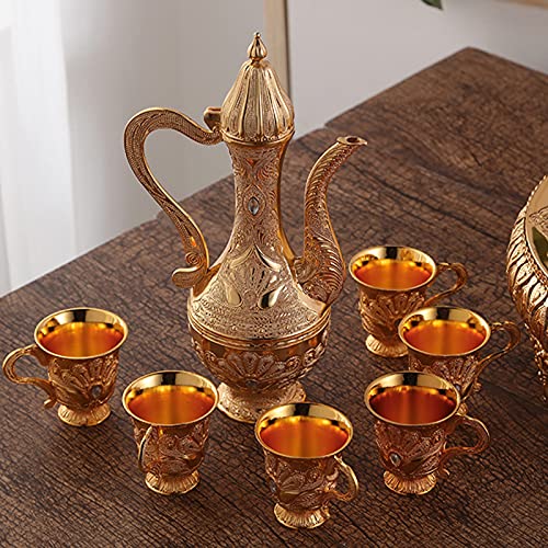 Turkish Tea Coffee Cup and Pot Set Including Teapot