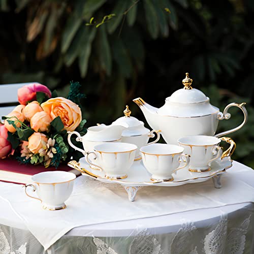Tea Sets for Adults Fine Bone China Tea Set for 6