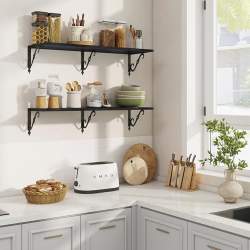 12 Inch Deep Floating Shelves for Wall (2 Count)