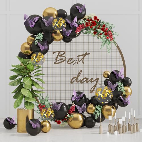 3D Butterfly Wall Decor 48 Pcs Lavender Butterfly Decorations (48 Count)