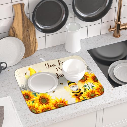 Bee Gnomes Dish Drying Mat