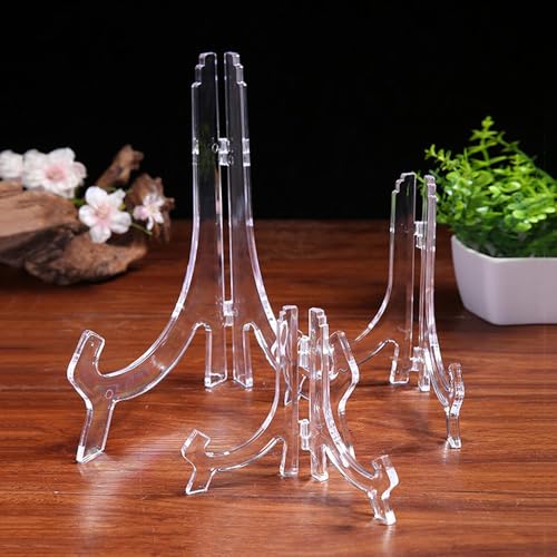 4 Pack 12 Inch Clear Plastic Easels or Stand