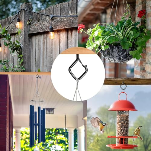 35 PCS Eye Screw Hooks for Hanging Heavy Duty with Safety Buckle.Metal Ceiling Hooks for Hanging Plants