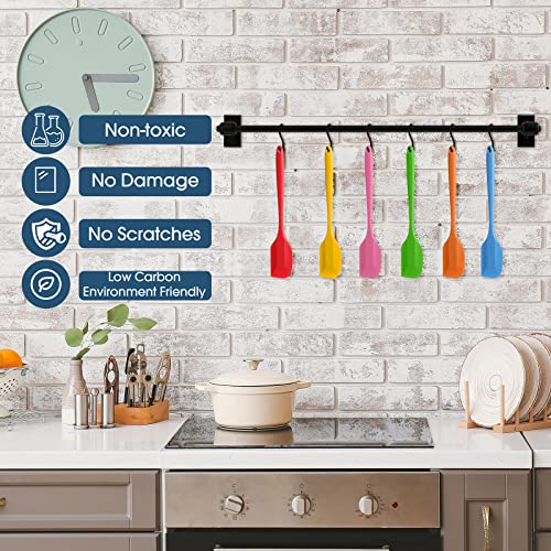 84 Pcs Mini Silicone Spatulas Bulk 8.3 Inch Heat Resistant Scrapers Rubber Spatulas Seamless Design Non Stick Flexible for Kitchen Use Cooking Baking Mixing (84 Count)