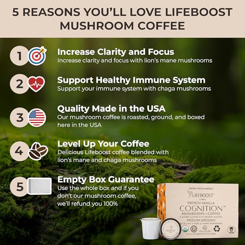 French Vanilla Cognition Mushroom Coffee Pods (10 Count)