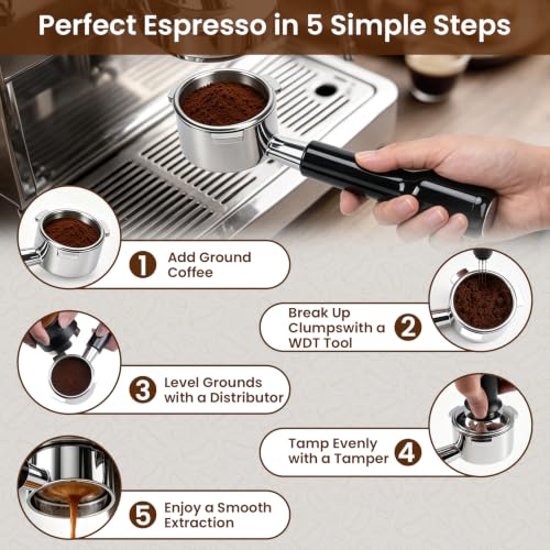 54mm Bottomless Portafilter for Breville BES870XL Barista Express Pro Touch