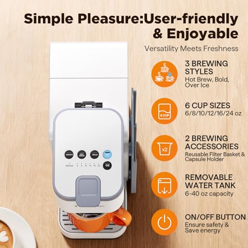 Hot & Iced Coffee Maker with Magnetic K