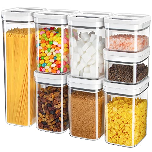 8 Piece Airtight Food Storage Container Set for Pantry Organization (8 Count)