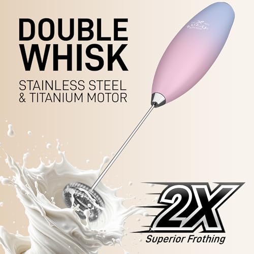 Powerful Milk Frother Wand With Duracell Batteries