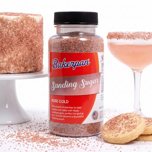 Rose Gold Sanding Sugar for Baking & Cookie Decorating (5 Ounce)