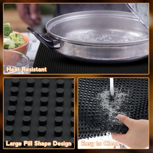 6 Pcs Bar Mat 24 X 3 Inch Black