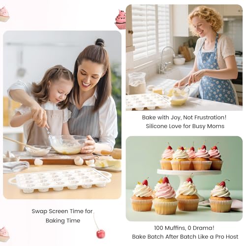 Silicone Muffin Pan with Metal Reinforced Frame (2 Count)