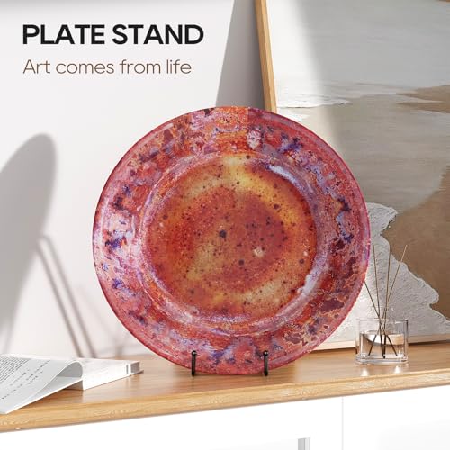 3 Pack 10 Inch Plate Stands for Display Metal Picture Stand Plate Holder (3 Count)