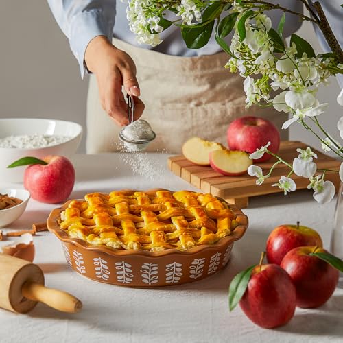 Porcelain Deep Fluted Pie Dish for Baking