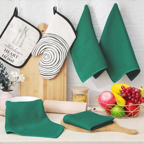 100% Cotton Waffle Weave Kitchen Dish Cloths 18 (18 Count)