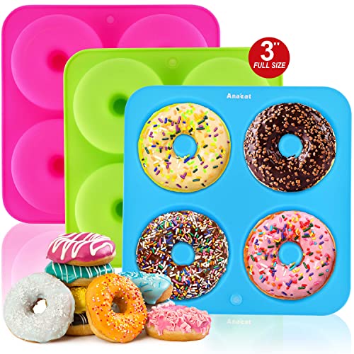 Full Size Donut Baking Pans 3 Pack (3 Count)