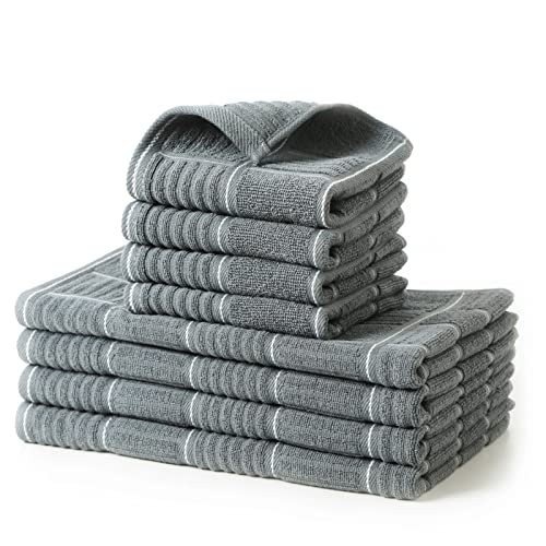 Kitchen Towels and Dishcloths Set (8 Count)