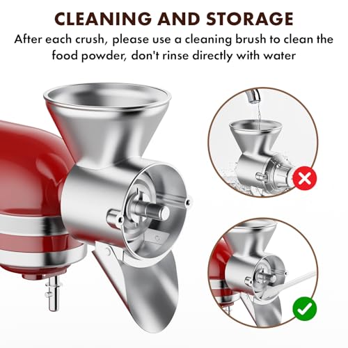 Metal Grain Mill Attachment for KitchenAid Stand Mixer