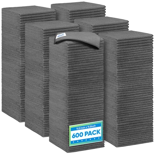 600 Packs Microfiber Cleaning Cloth (600 Count)