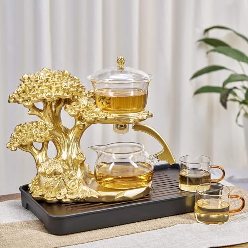 Glass Teapot Set with Infuser Semi Automatic Tea Set Magic Teapot