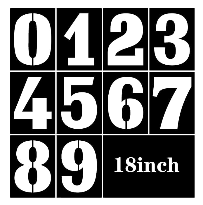 18 Inch Number Stencils Set (10 Count)