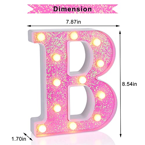 Pink Light up Letters (4.2329 Ounce)