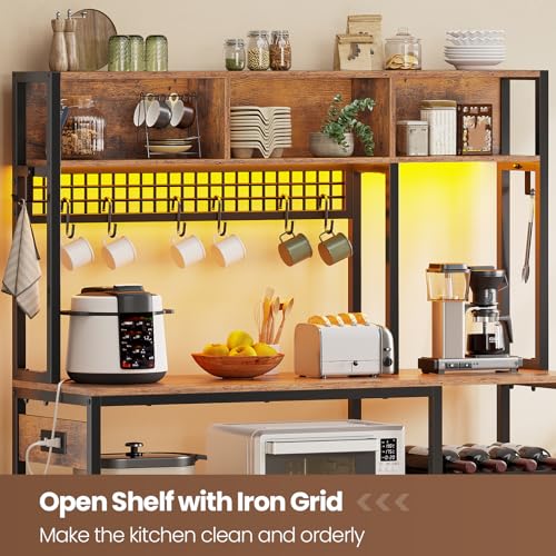 47.2 Inch Bakers Rack with Power Outlet